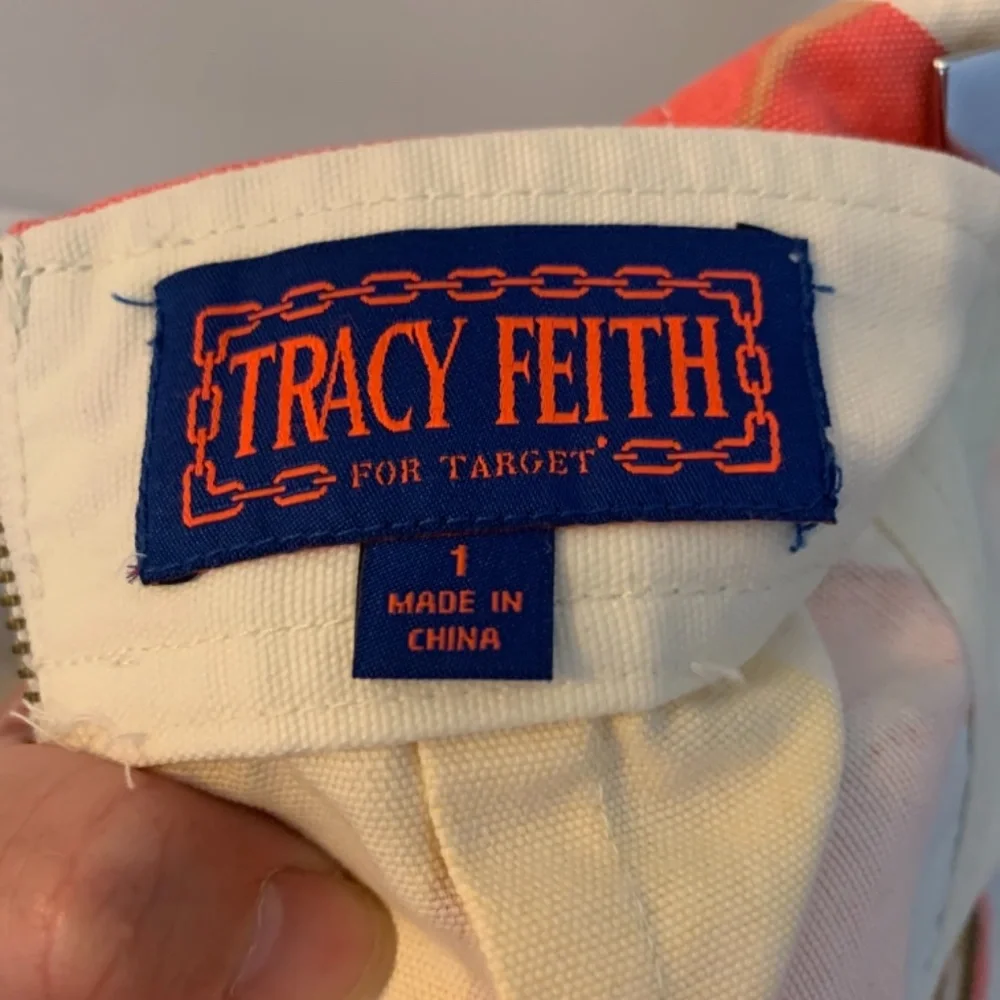 Retro bold floral print cotton mini skirt Tracy Feith - Picture 3 of 4